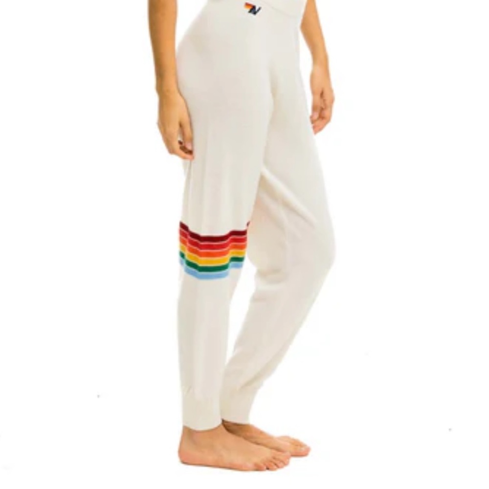 Aviator Nation Seven Stripe Rainbow Sweatsuit Set - Picture 3 of 11